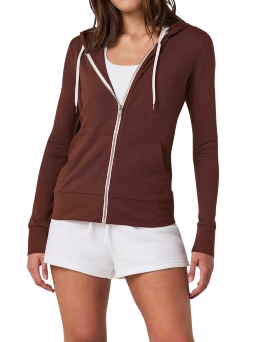 VUORI Burgundy Halo Performance Hoodie 2.0 DreamKnit Full Zip Women's S
